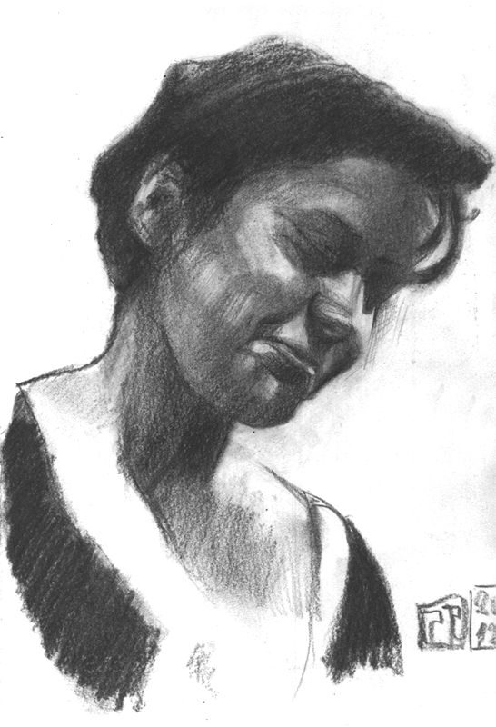 Retrato-mujer-carboncillo