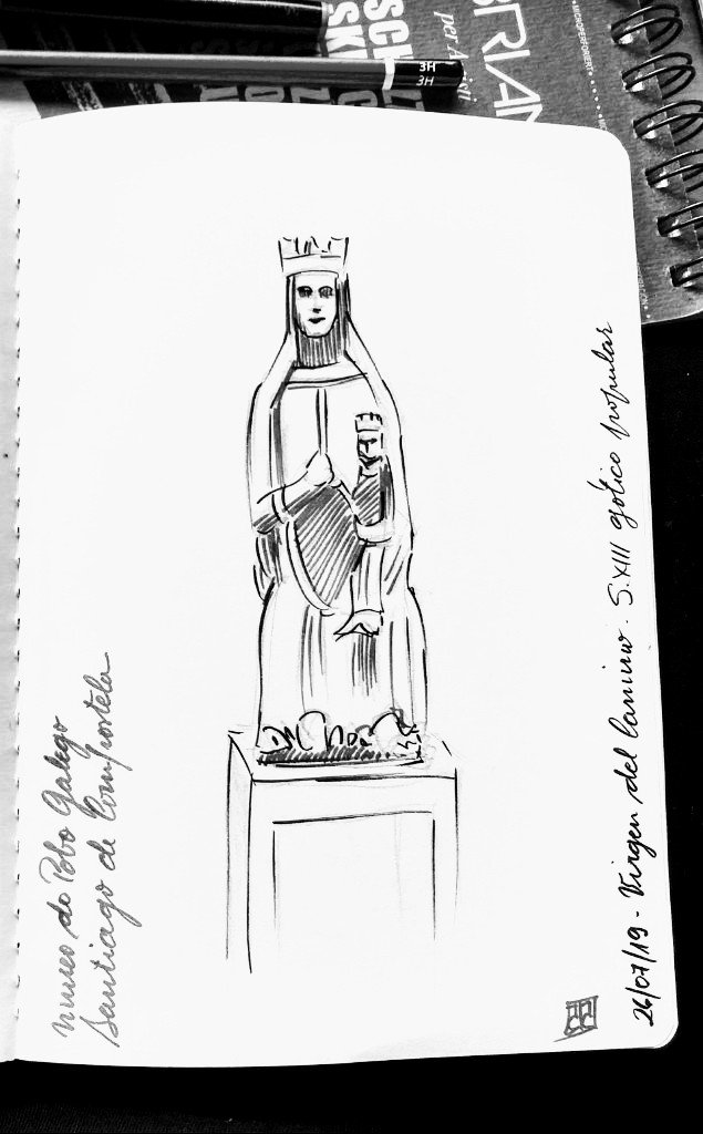 Dibujo virgen rotulador