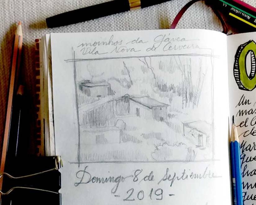 Boceto grafito molinos