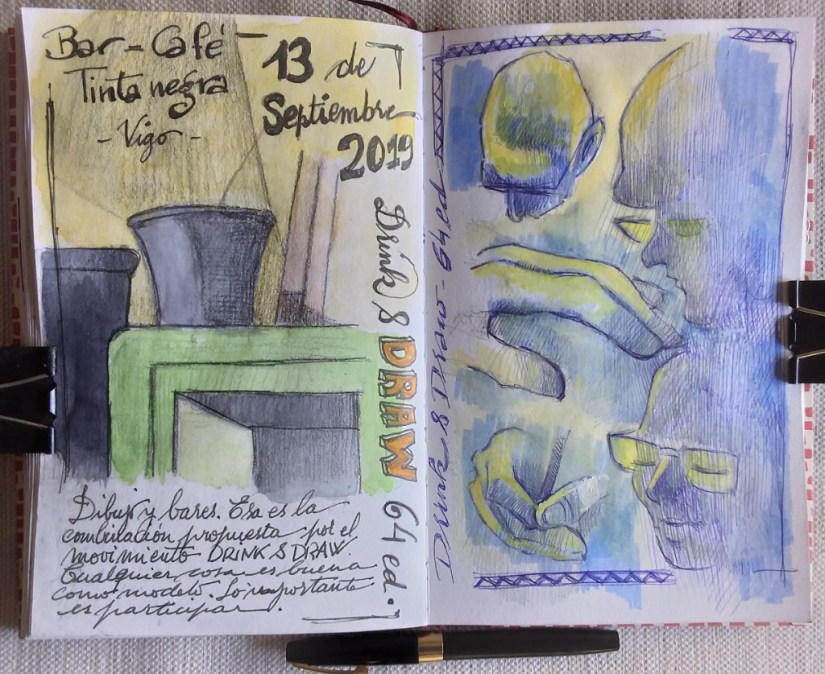 Dibujo acuarela y tinta