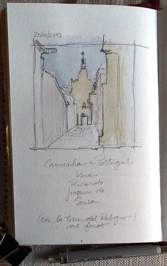 Dibujo grafito acuarela