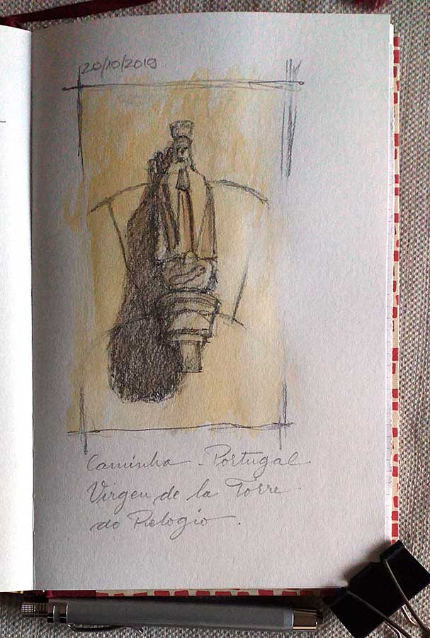 Dibujo grafito acuarela