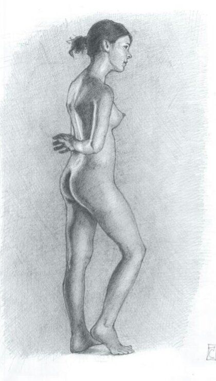 dibujo desnudo grafito