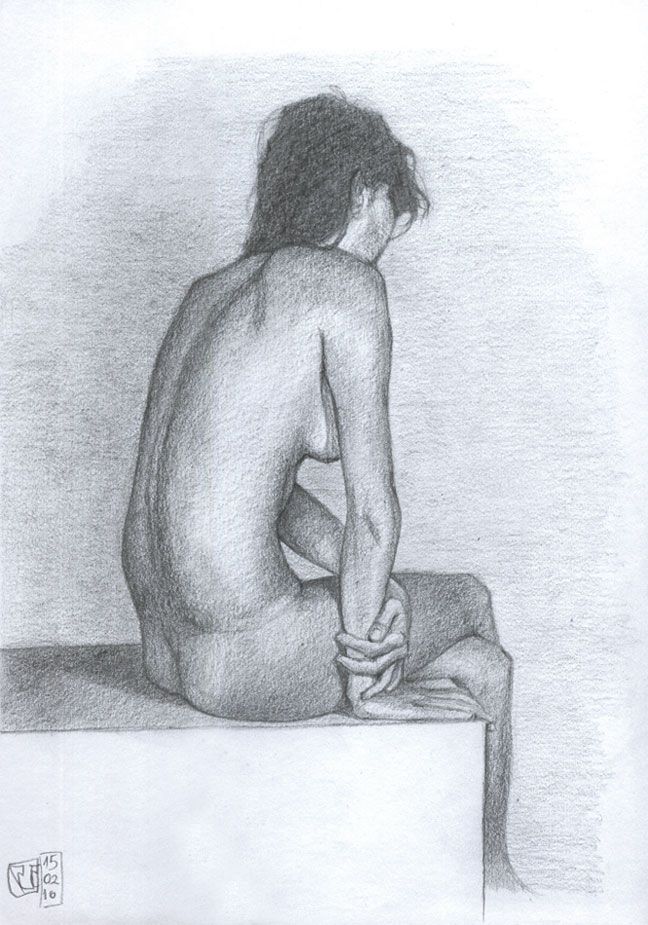 Dibujo desnudo grafito