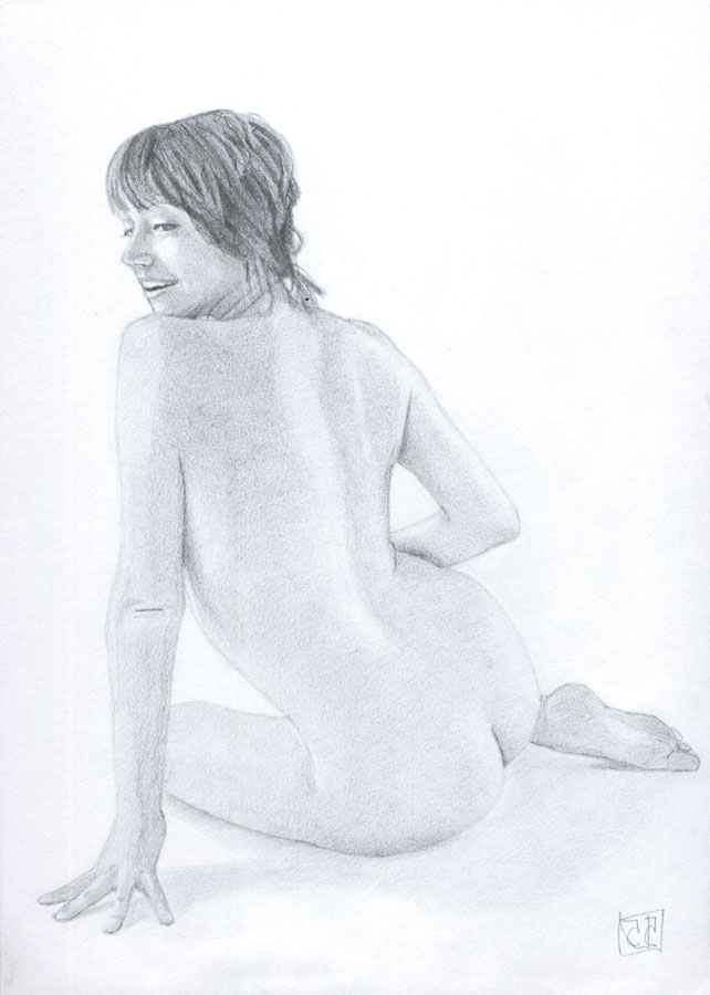 Dibujo desnudo grafito 02