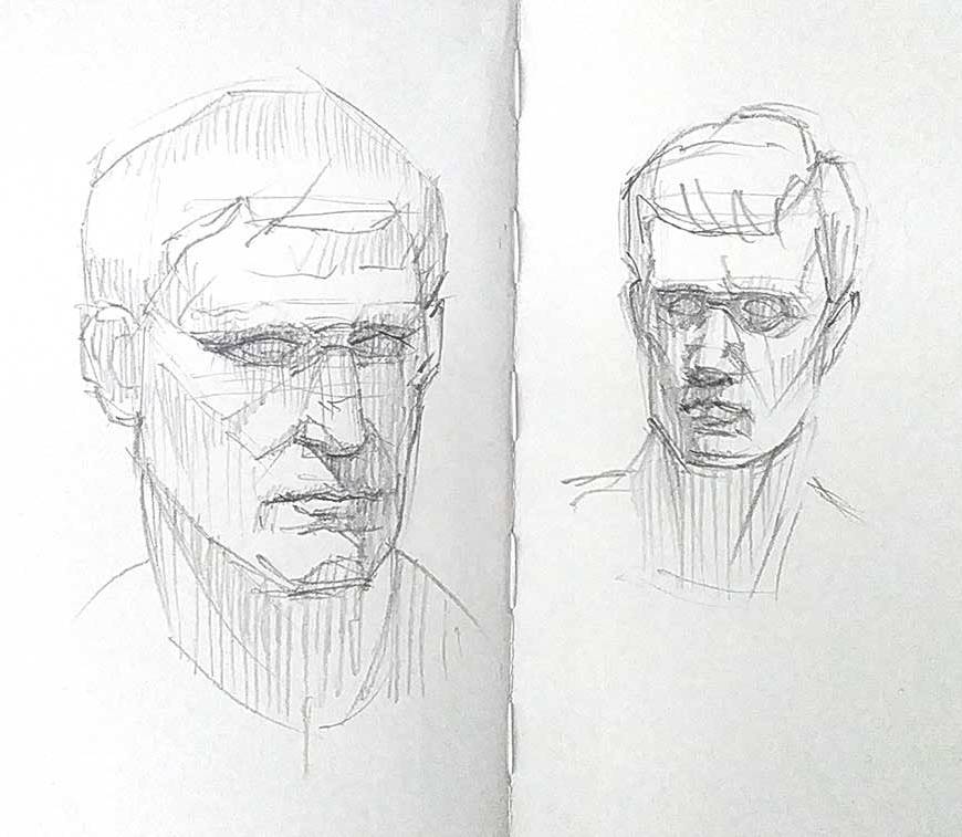 dibujo grafito trazo suelto