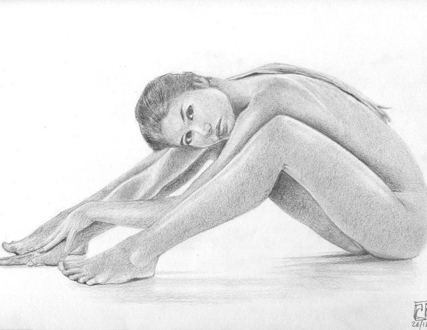 Dibujo desnudo grafito 12