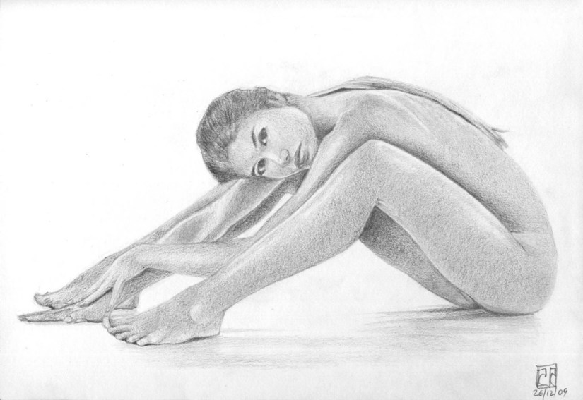 Dibujo desnudo grafito 12