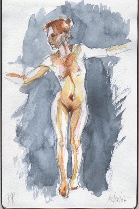 dibujo desnudo acuarela 01