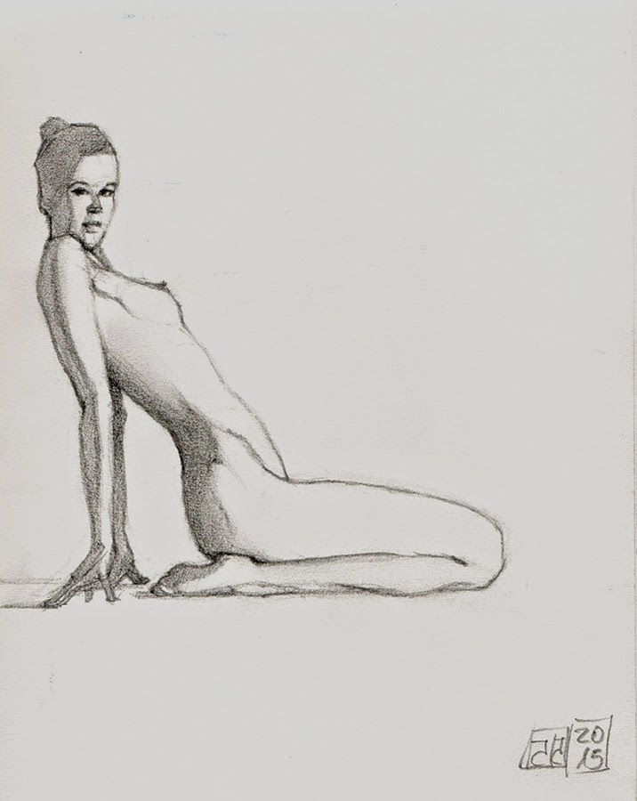 Dibujo desnudo grafito 14