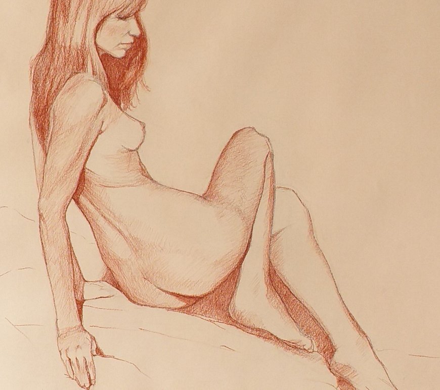 Dibujo Desnudo sanguina